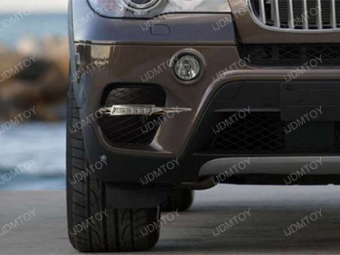 Светодиодные  LED DRL огни на BMW X5 E70 LCI